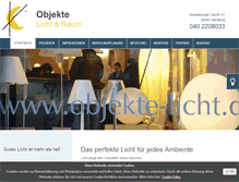 Tablet Screenshot of objekte-licht.de